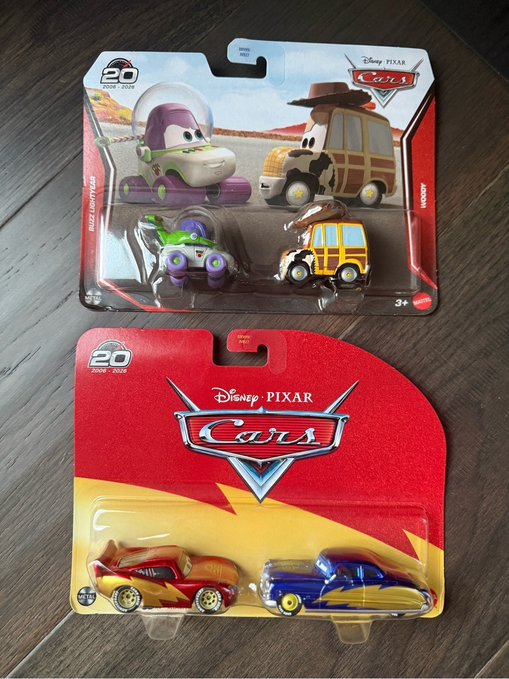 Disney Pixar Cars die cast Buzz Woody Doc LMQ 20th Anniversary